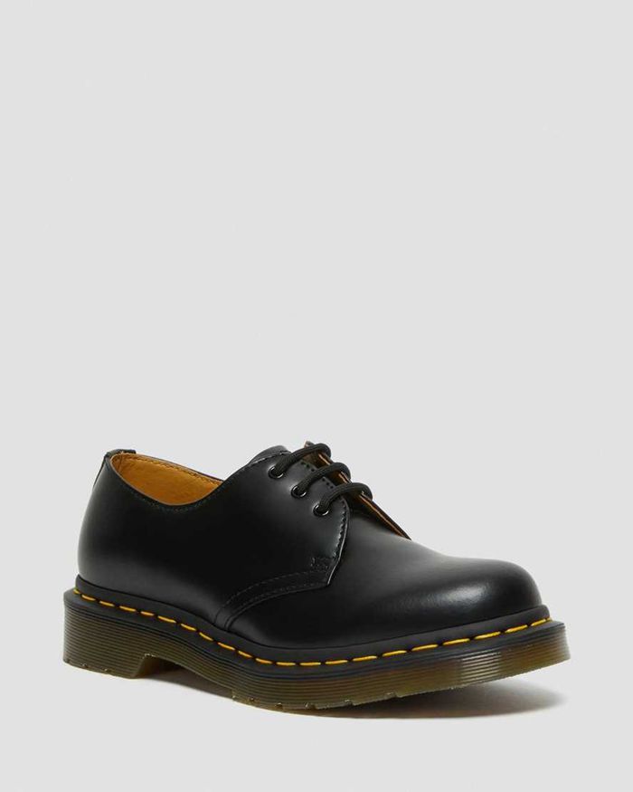 Dr Martens Womens 1461 Smooth Leather Oxfords Black - 81035EDAS